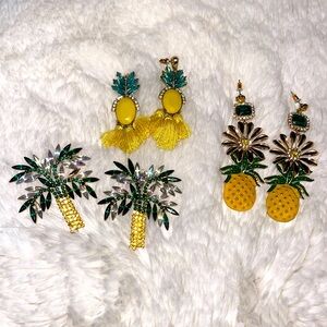 Tropical fashion earrings set